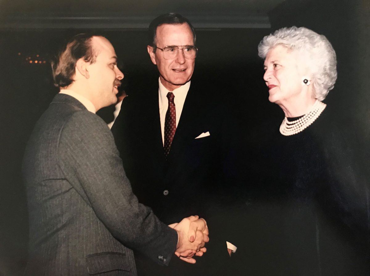 Craig Shirley, George H. W. Bush and Barbara Bush
