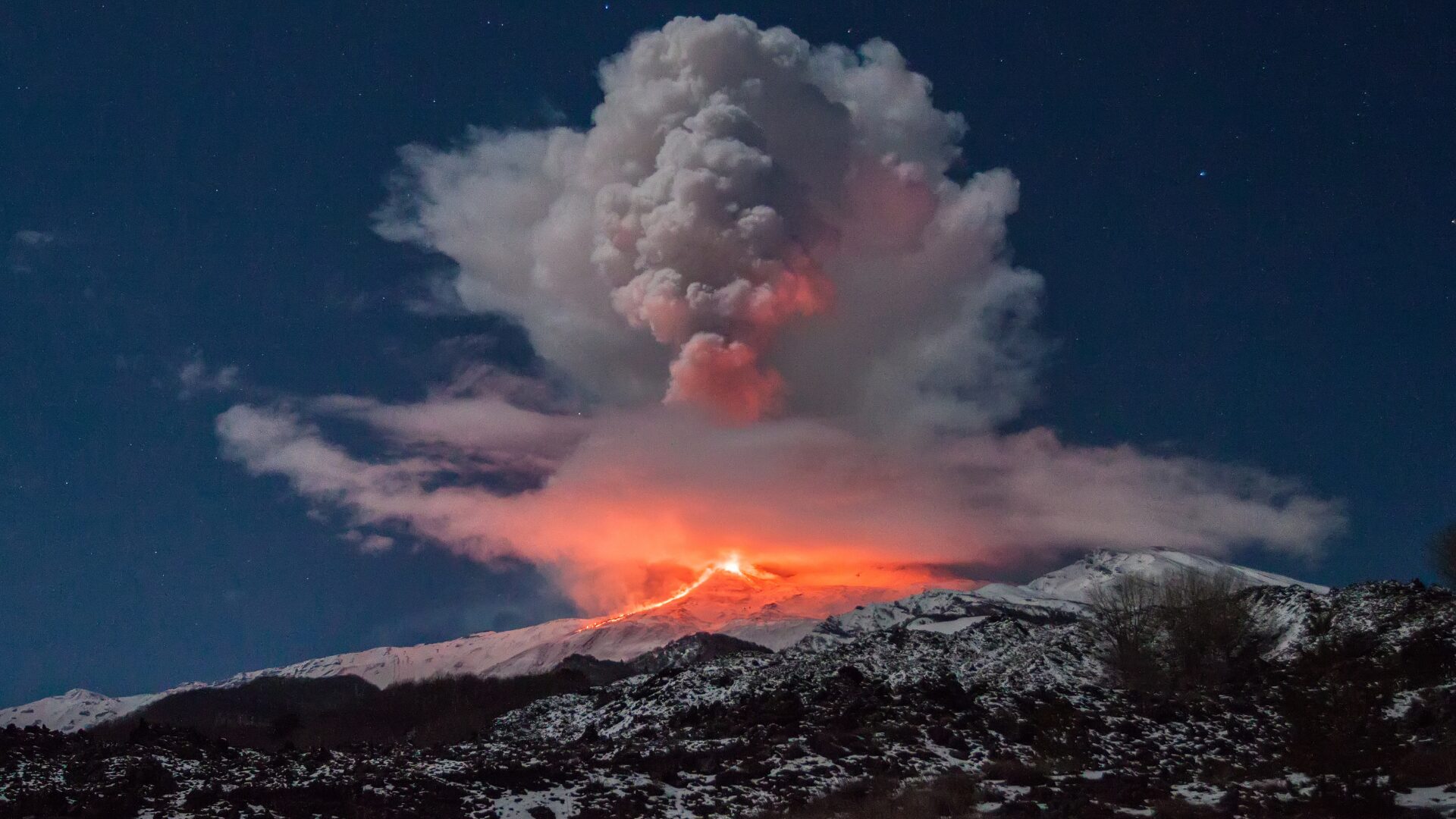Mount Etna Erupts in Southern Italy, Forcing Tourists to Flee as Ash Plumes Rise [WATCH]