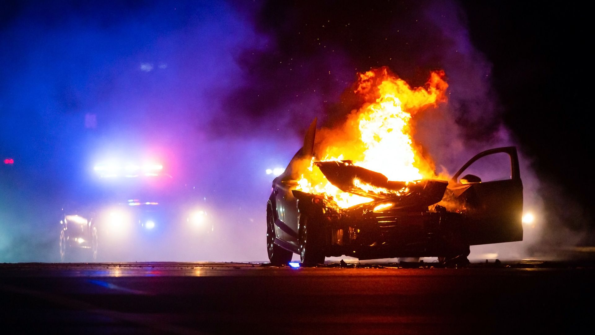 Blue City Pro-Palestine Protest Turns Violent, Police Cruiser Set Ablaze, 13 Arrested [WATCH]