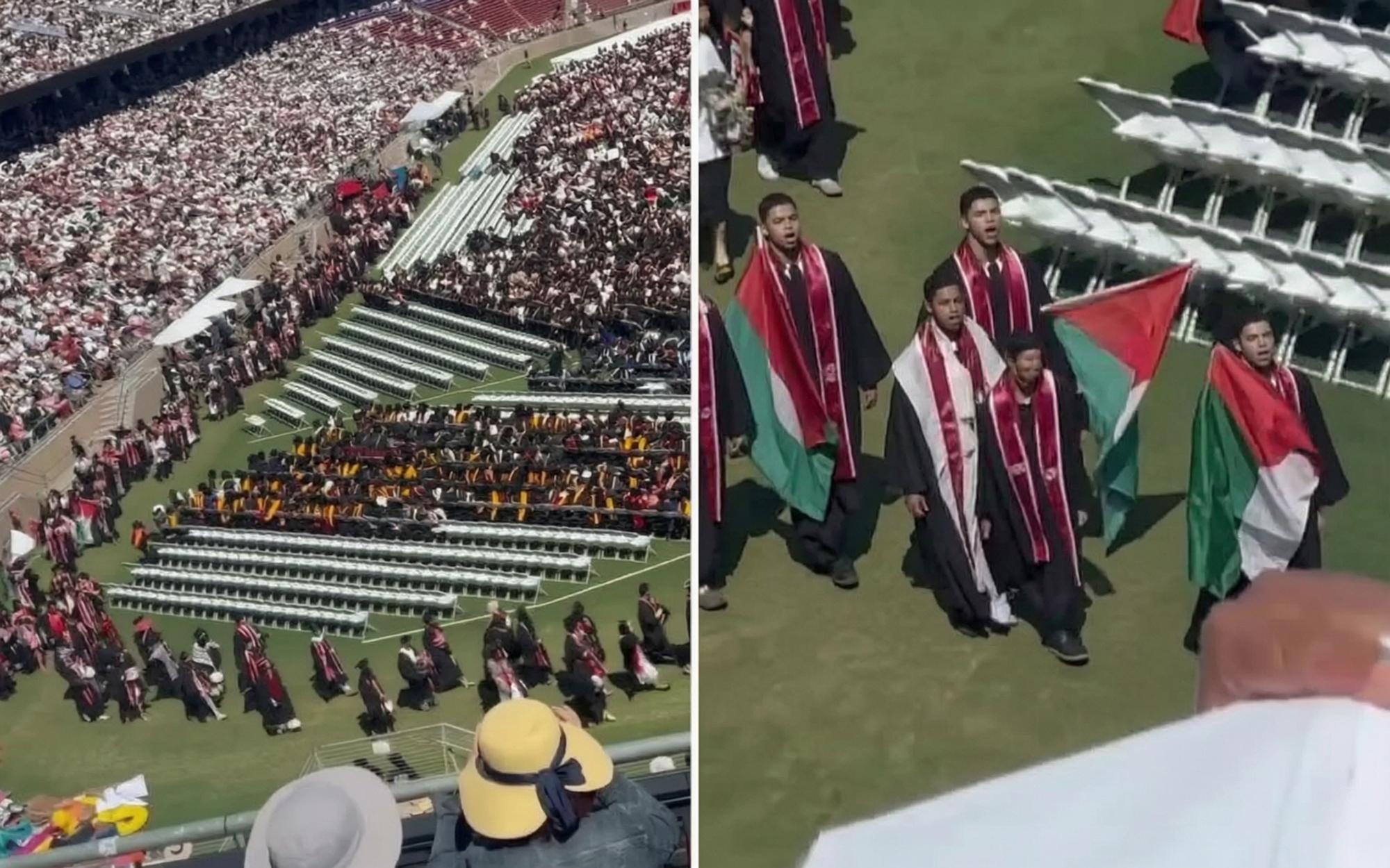 Google CEO Met With Boos As Stanford Graduates Stage Walkout Chanting For Palestine [WATCH]